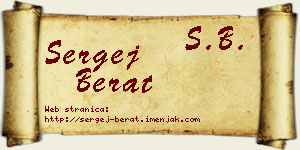 Sergej Berat vizit kartica